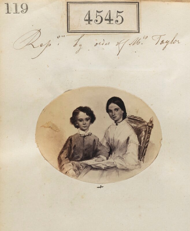 Two unknown sitters ('reproduction by order of mrs taylor') npg ax54557