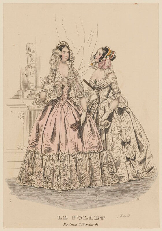 Race ball dresses, october 1840 npg d47860