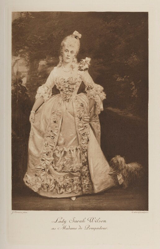 Lady sarah isabella augusta wilson (née spencer churchill) as madame de pompadour npg ax41166