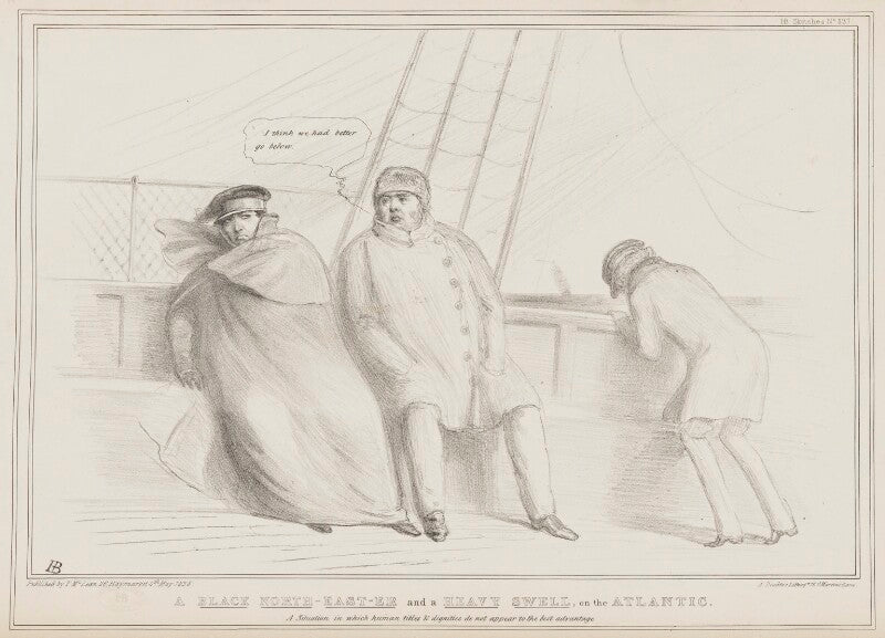 A black north east er and a heavy swell, on the atlantic npg d41471