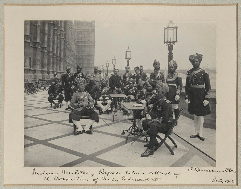 'indian military representatives attending the coronation of king edward vii' npg x125432