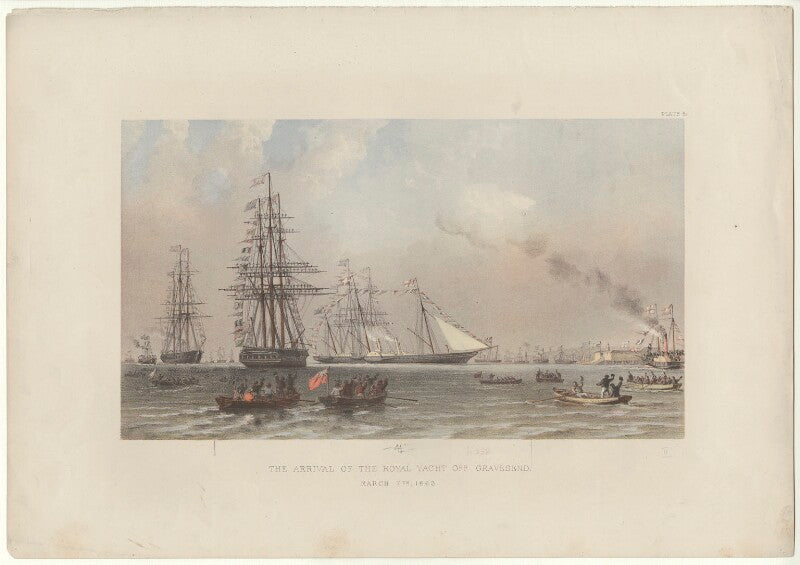 'the arrival of the royal yacht off gravesend, march 7th, 1863' npg d33984
