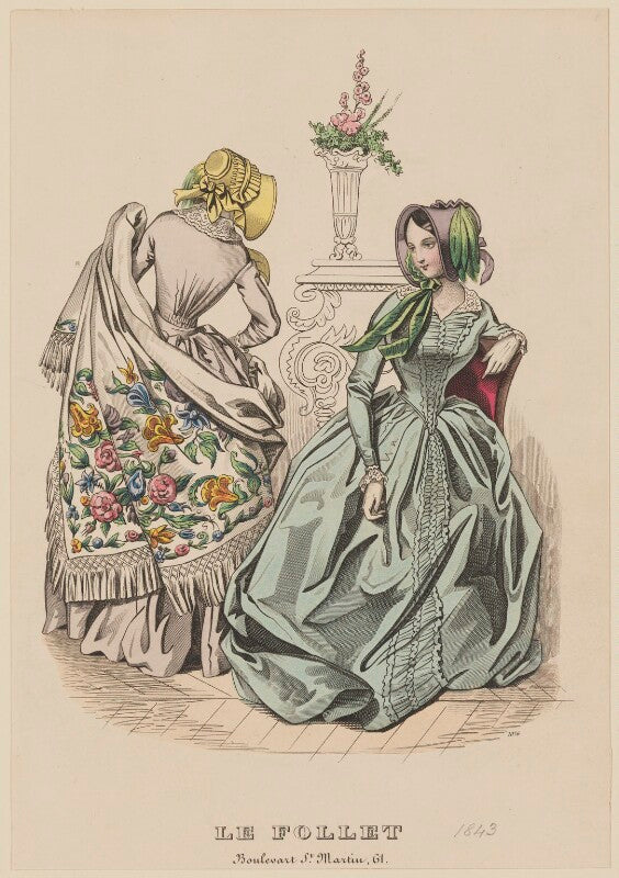Visiting dress, april 1843 npg d47917