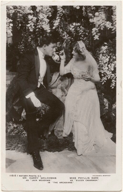 Harry welchman as 'jack meadows' and phyllis dare as 'eileen cavanagh' in 'the arcadians' npg x201039