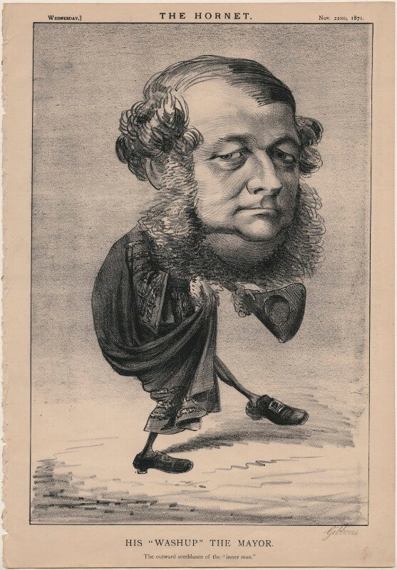 Sir sills john gibbons, 1st bt ('his "washup" the mayor') npg d48263