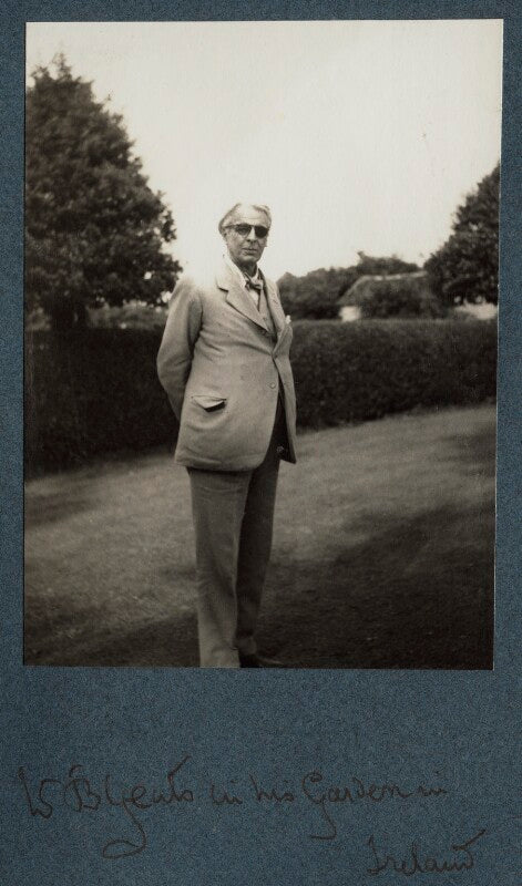 'w.b. yeats in his garden in ireland' npg ax144062