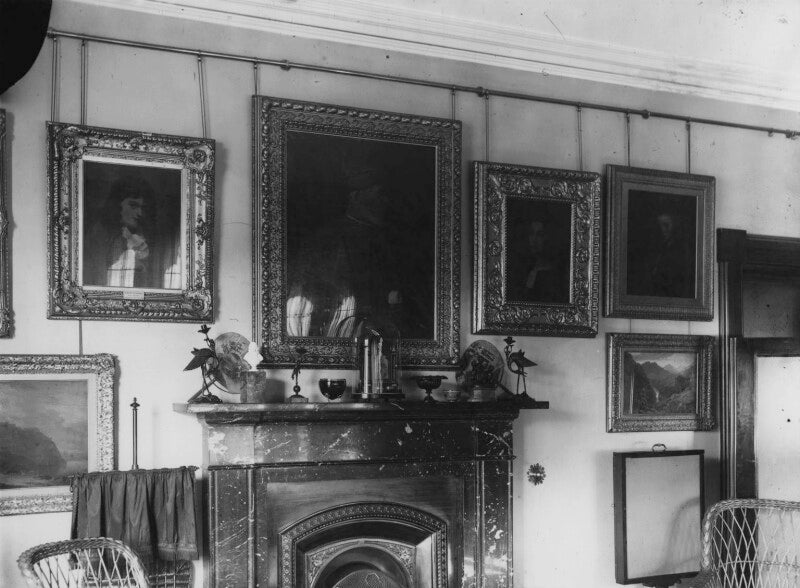 View of interior at john ruskin's home npg x12195