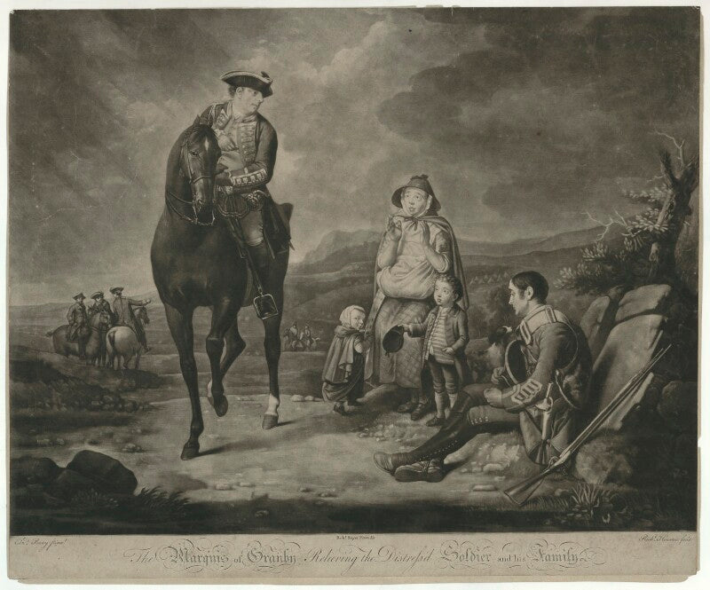 John manners, marquess of granby ('relieving the distress'd soldier and his family') npg d34761