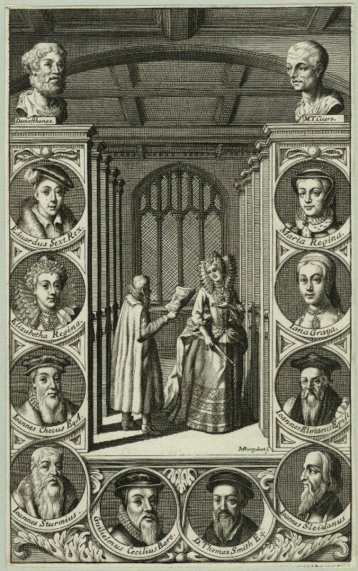 Roger ascham and princess (afterwards queen) elizabeth npg d25554