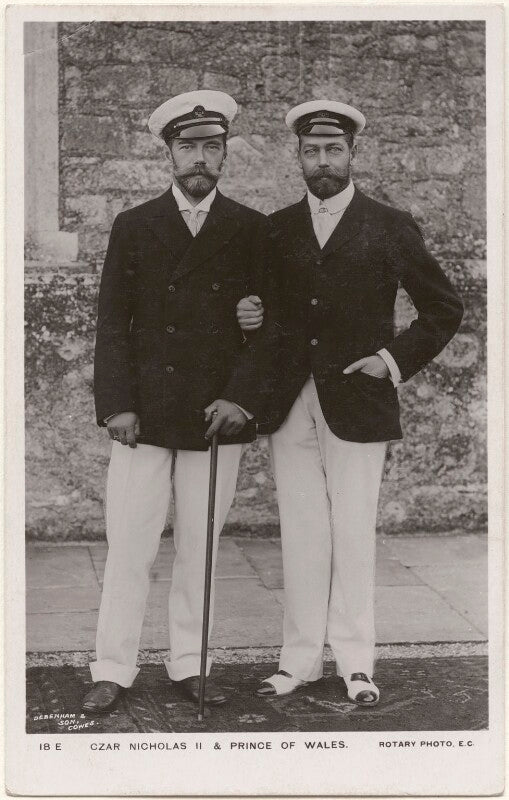 Nicholas ii, emperor of russia; king george v npg x196449