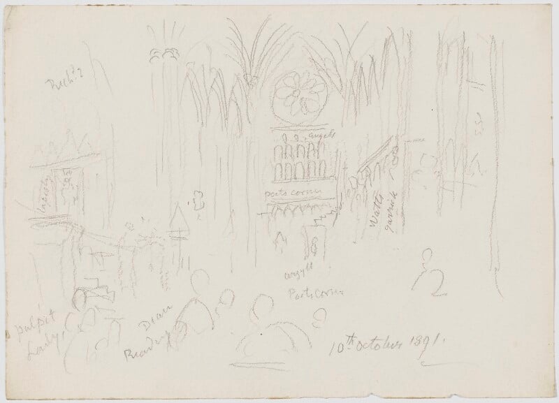 Sketches of westminster abbey npg d6720