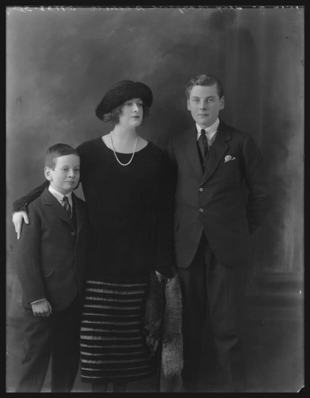 Hon. david william ernest duncombe; marjorie blanche eva duncombe (née greville, later beckett), countess of feversham of ryedale; charles duncombe, 3rd earl of feversham npg x36668