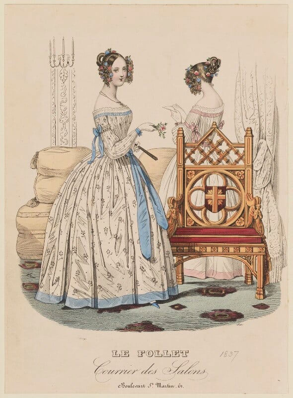 Dinner dress, summer 1837 npg d47730