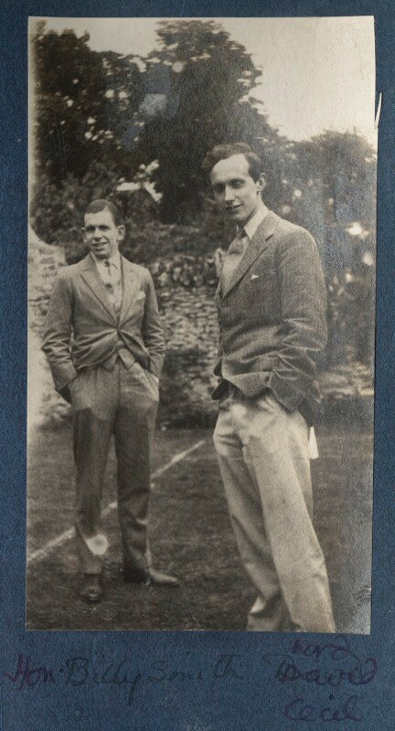 William henry smith, 3rd viscount hambleden; lord david cecil npg ax141398