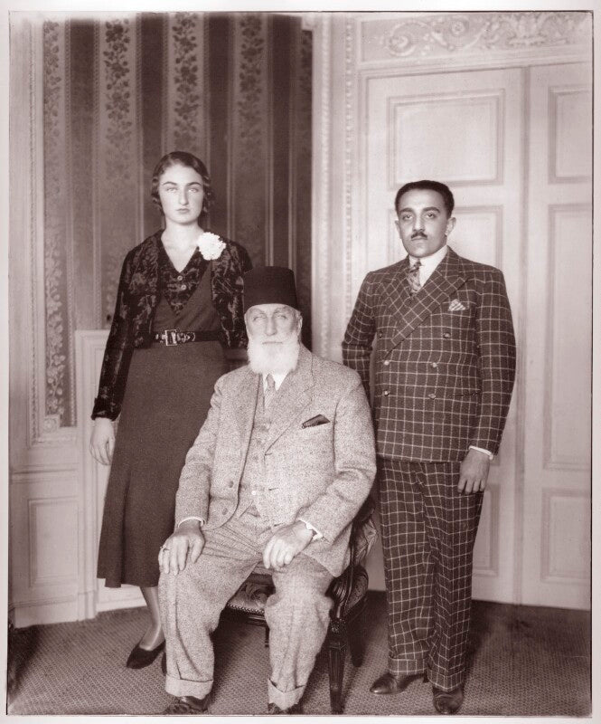 Princess dürrühsehvar, princess of berar; caliph abdulmecid khan ii of turkey; nawab azam jah, prince of berar npg x130787