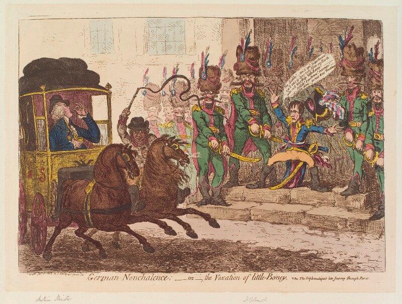 'german nonchalence; or the vexation of little boney' (ludwig, count starhemberg; napoléon bonaparte) npg d12798