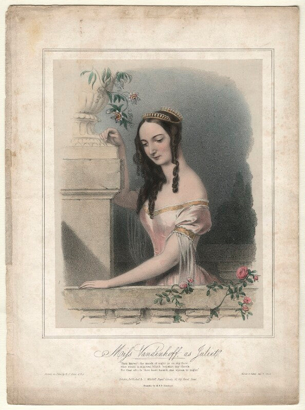 Charlotte elizabeth vandenhoff as juliet in 'romeo and juliet' npg d4566