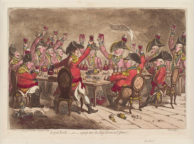 'loyal souls; or a peep into the mess room, at st james's' npg d12623