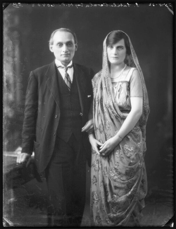 Shapurji saklatvala; sarah saklatvala (née marsh) npg x122067