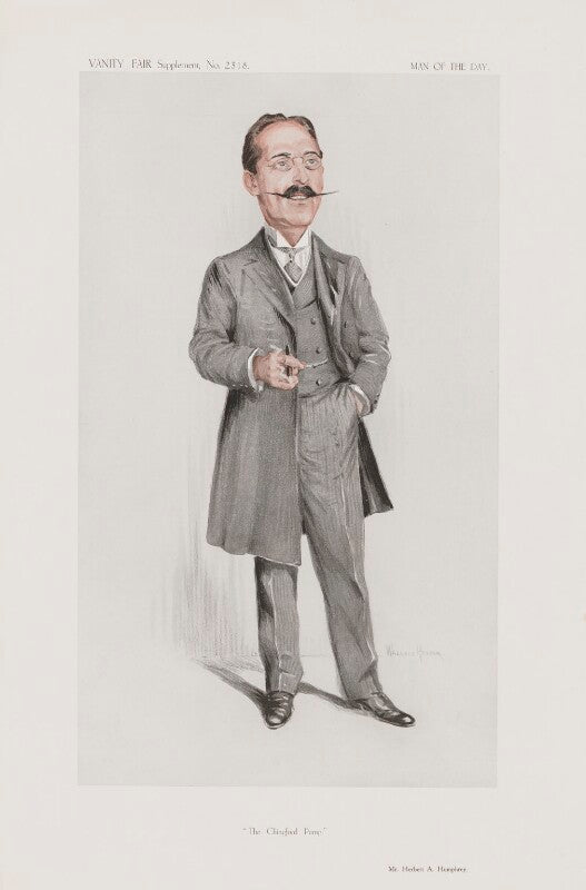 Herbert alfred humphrey ('men of the day. no. 2318. "the chingford pump."') npg d45708