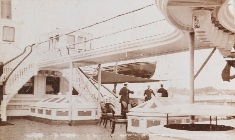 Edward vii and louis alexander mountbatten, marquess of milford haven on the upper deck of the 'victoria & albert' npg ax137105