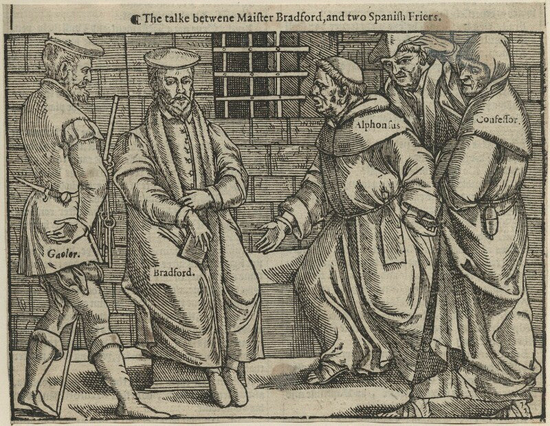 John bradford and two unknown spanish friars npg d24957