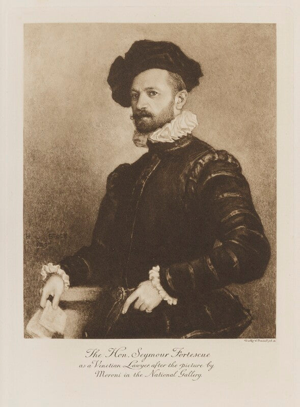 Sir seymour john fortescue as a venetian lawyer, after the picture by moroni in the national gallery npg ax41195