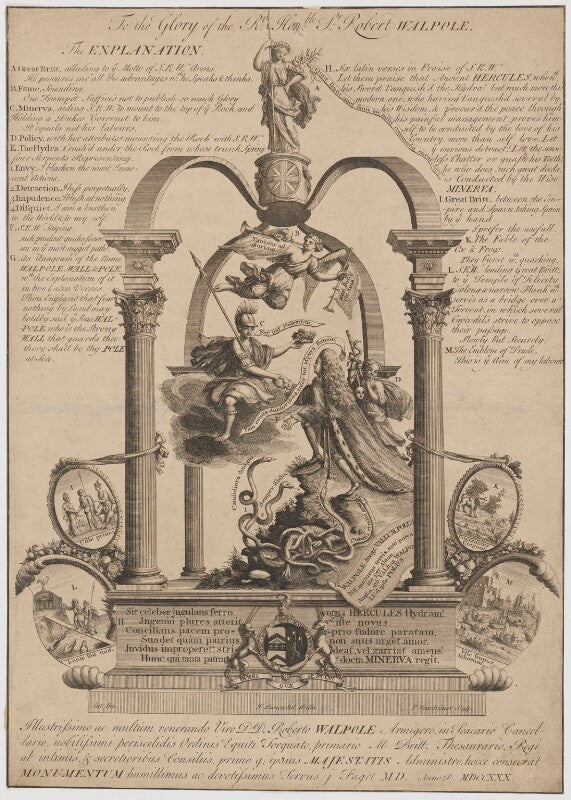 To the glory of the rt. honble. sr. robert walpole (robert walpole, 1st earl of orford) npg d39362