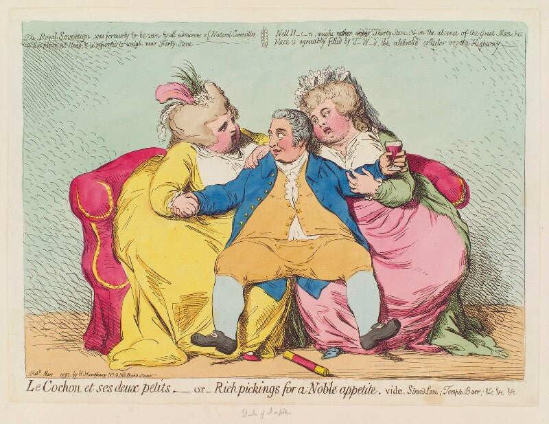 Charles howard, 11th duke of norfolk ('le cochon et ses deux petits, or rich pickings for a noble appetite') npg d12450