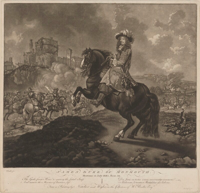 Unknown man engraved as james scott, duke of monmouth and buccleuch npg d38870