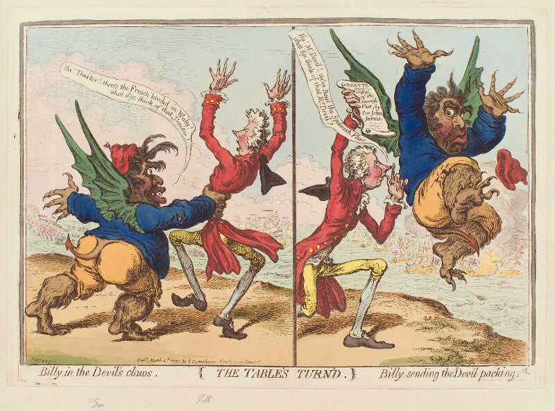 'the table's turn'd' (charles james fox; william pitt) npg d12602