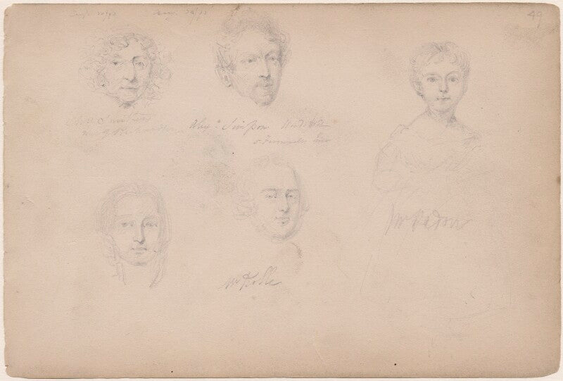 Possibly mrs smithers; possibly alexander simpson and three unknown sitters including a young girl npg d23313(75)