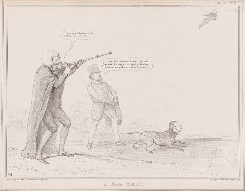 A bad shot (james abercromby, 1st baron dunfermline; joseph hume; daniel o'connell; william blennerhasset fairman) npg d41346