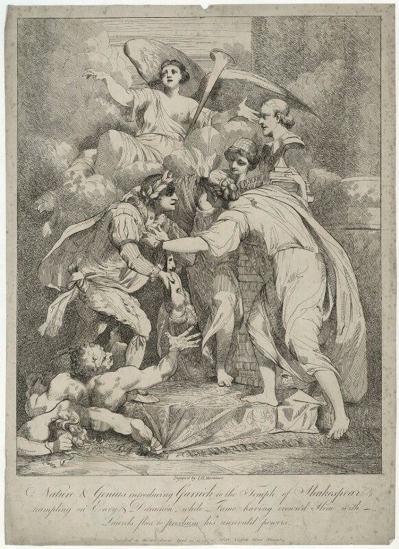 David garrick ('nature & genius introducing garrick to the temple of shakespeare') npg d34375