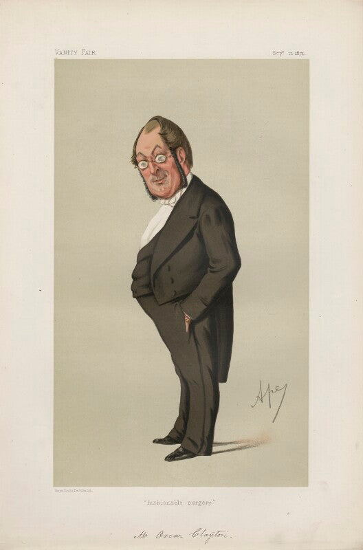 Sir oscar clayton ('men of the day. no 87. "fashionable surgery."') npg d43657