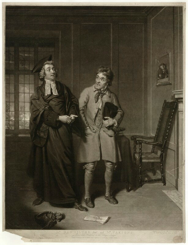 John bannister as scout and william parsons as sheeplace in 'the village lawyer' npg d7509