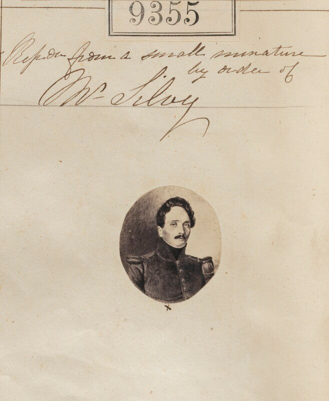'reproduction from a small miniature by order of mr silvy' npg ax59161
