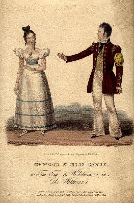 Mr wood and miss cawse as tom tug and wilhelmina in 'the waterman' npg d8534