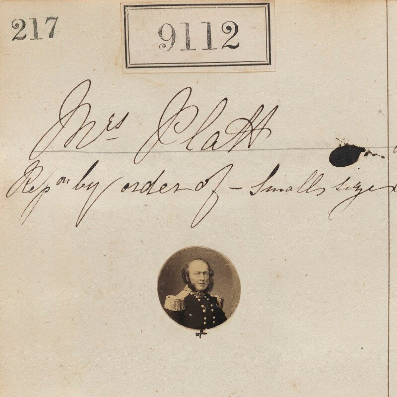 Unknown man ('reproduction by order of mrs plath (small size)') npg ax58934