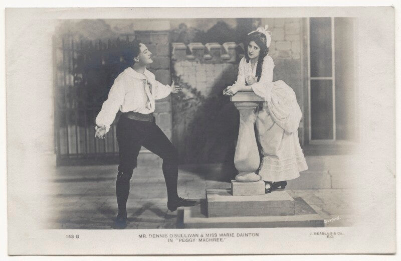 Denis o'sullivan as harry trevor; marie dainton as the lady margaret o'driscoll ('peggy') in 'peggy machree' npg ax45906