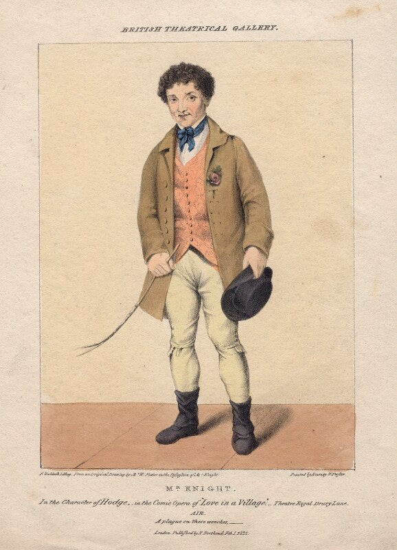 Edward knight as hodge in bickerstaff's 'love in a village' npg d8452