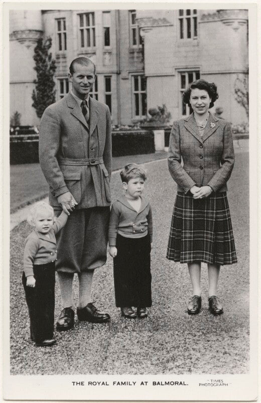 'the royal family at balmoral' (princess anne; prince philip, duke of edinburgh; king charles iii; queen elizabeth ii) npg x193028