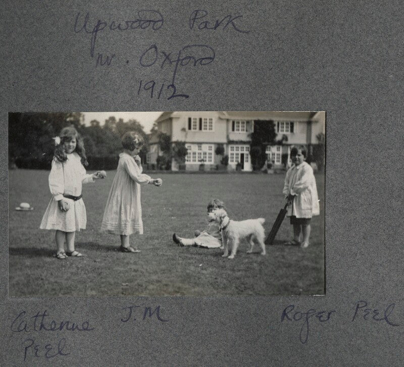 Catherine emma eastwood (née peel); julian vinogradoff (née morrell); anne peel; john frederic roger peel npg ax140294