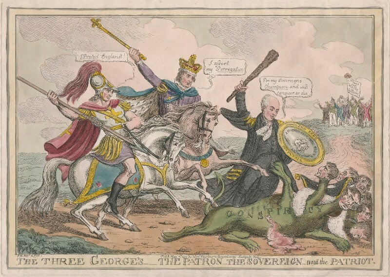 'the three george's the patron the sovereign and the patriot' npg d48696