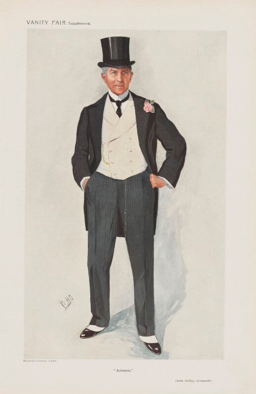 Sir john stirling ainsworth, 1st bt ('men of the day. no. 1256. "johnnie."') npg d45586