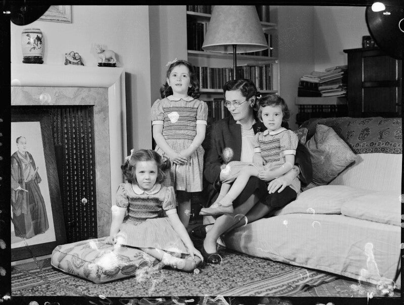 Hon. kirstine elizabeth de daranyi (née forbes sempill); hon. janet cecilia forbes sempill; cecilia alice (née dunbar kilburn), lady forbes sempill; hon. brigid gabriel menuhin (née forbes sempill) npg x98007