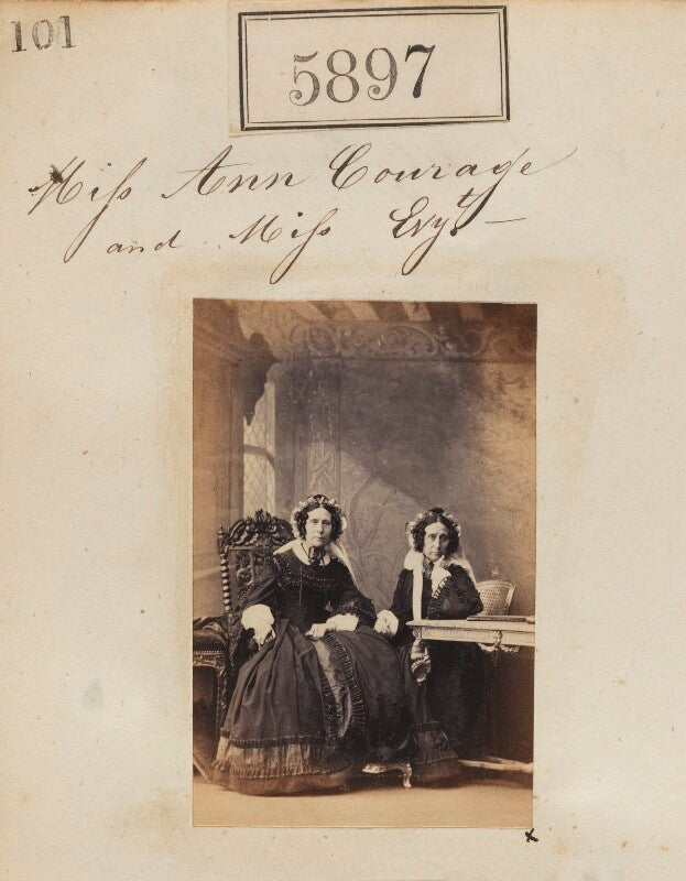 Miss anne courage; miss evelyn courage npg ax55852