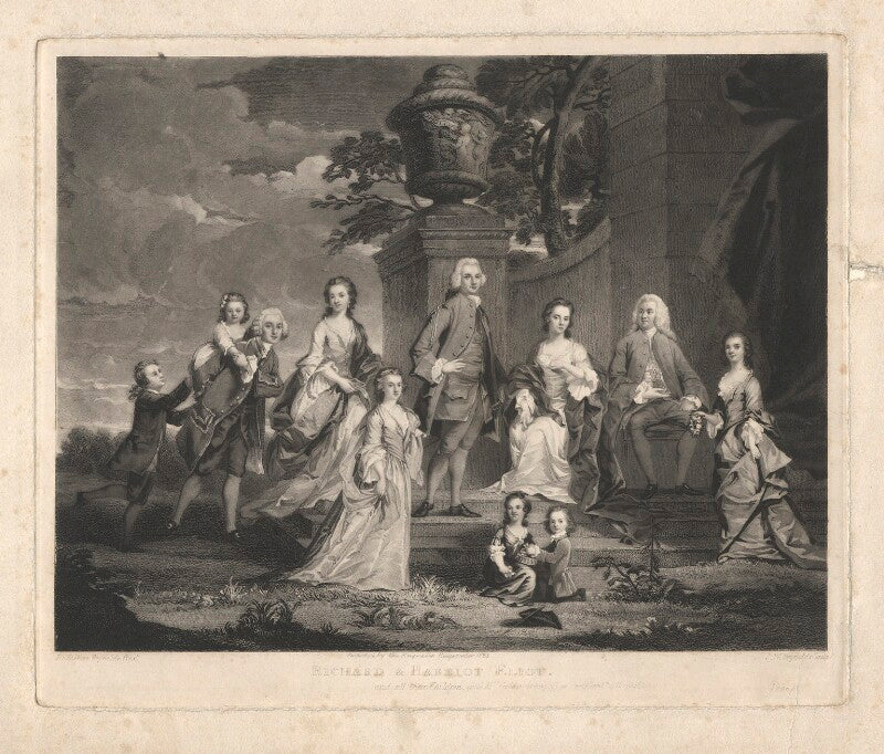 'richard & harriot eliot, and all their children, with mrs. goldsworthy & the hon captn. j. hamilton' npg d1878