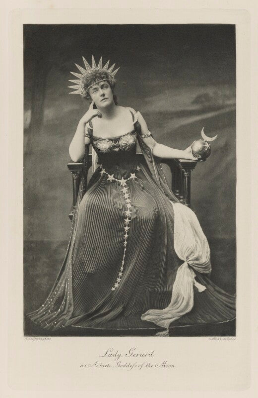 Mary emmeline laura (née milner), lady gerard as astarte, goddess of the moon npg ax41092