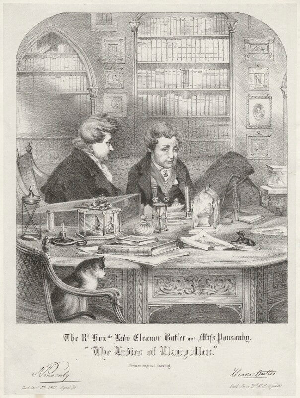 'the ladies of llangollen' (sarah ponsonby; lady (charlotte) eleanor butler) npg d7815